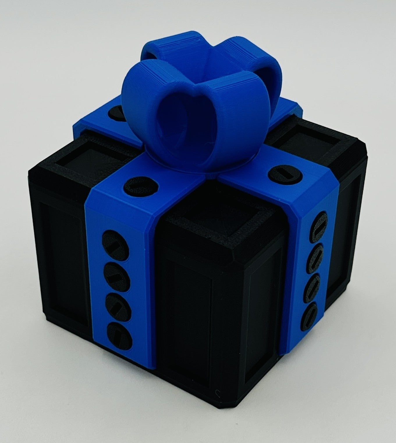 Annoying Gift Box - Multiple Color Combinations - 4x4x3" with 20 bolts + 3 Mini Figures