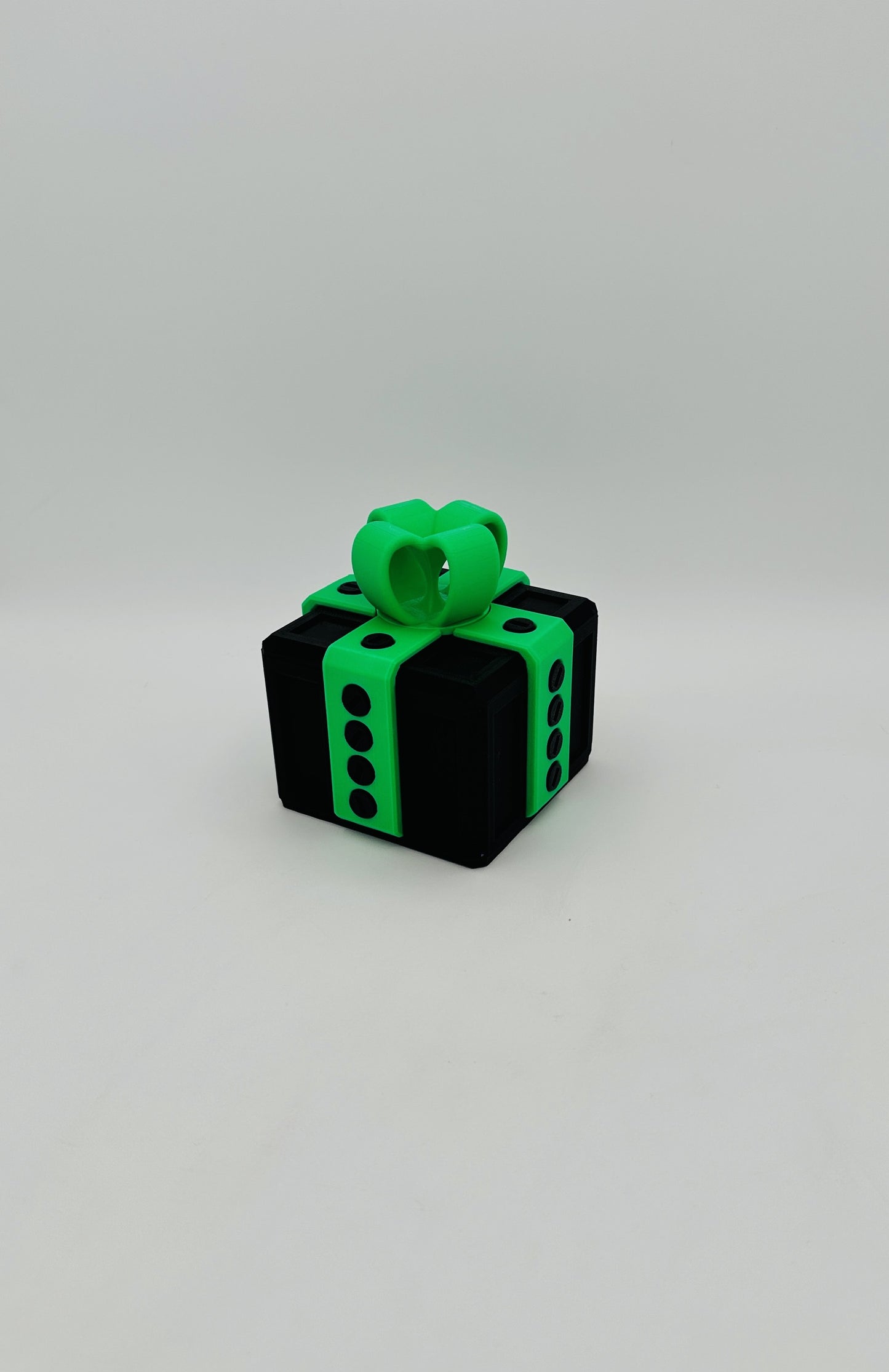 Black & Green Annoying Gift Box 4x4x3" with 20 bolts + 3 Mini Figures