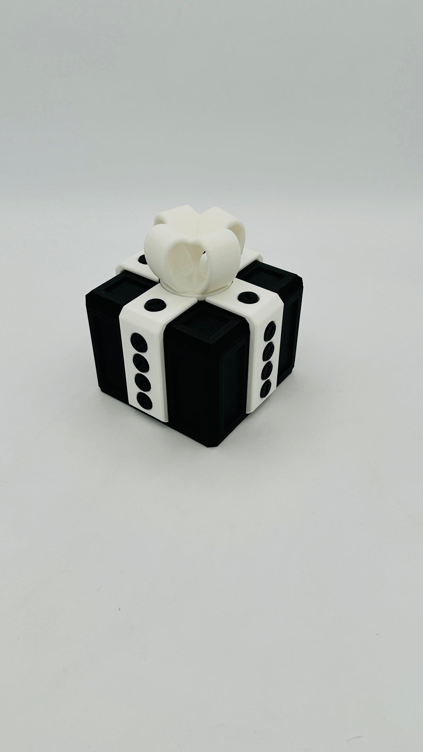 Black & White Annoying Gift Box 4x4x3" with 20 bolts + 3 Mini Figures