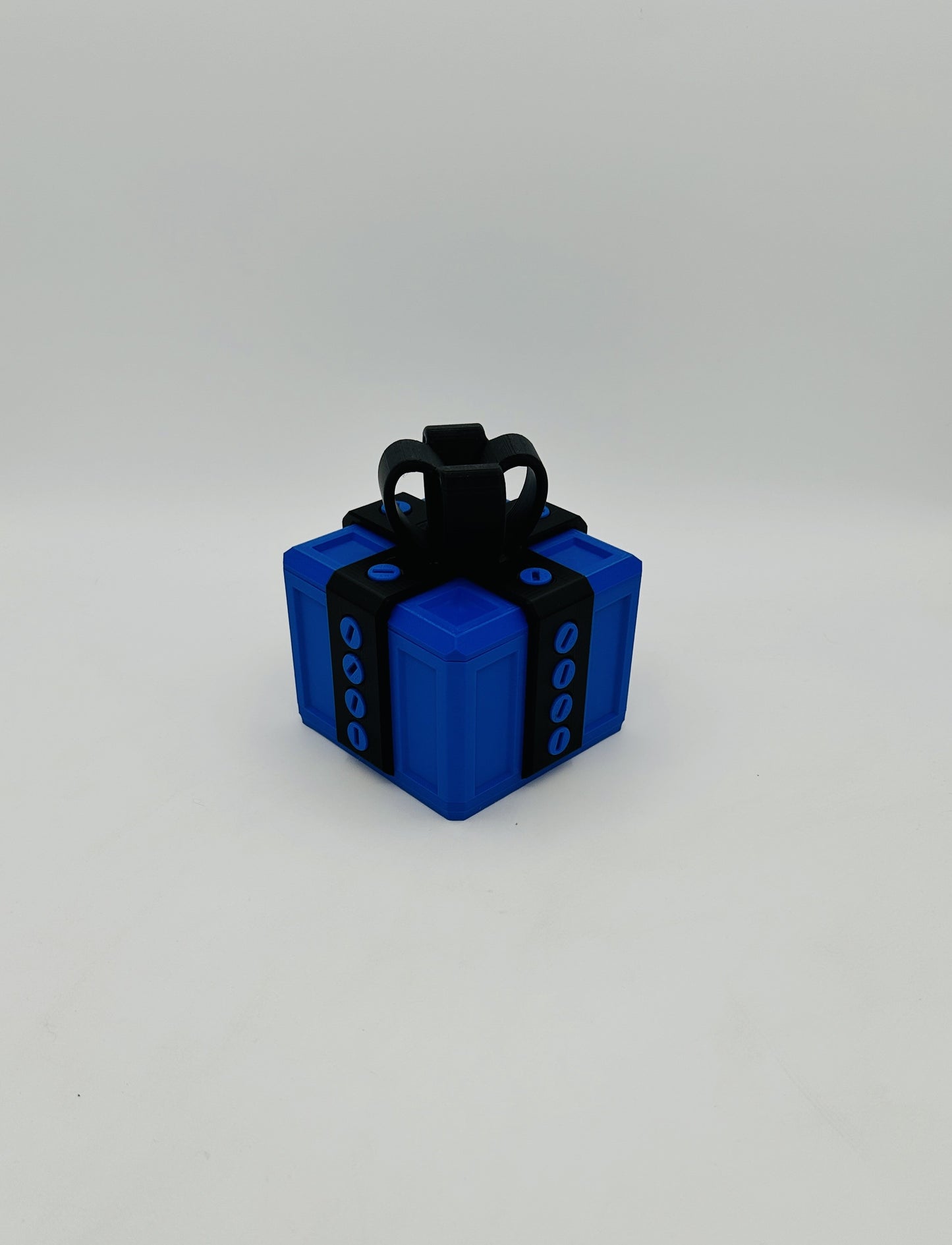 Blue & Black Annoying Gift Box 4x4x3" with 20 bolts + 3 Mini Figures