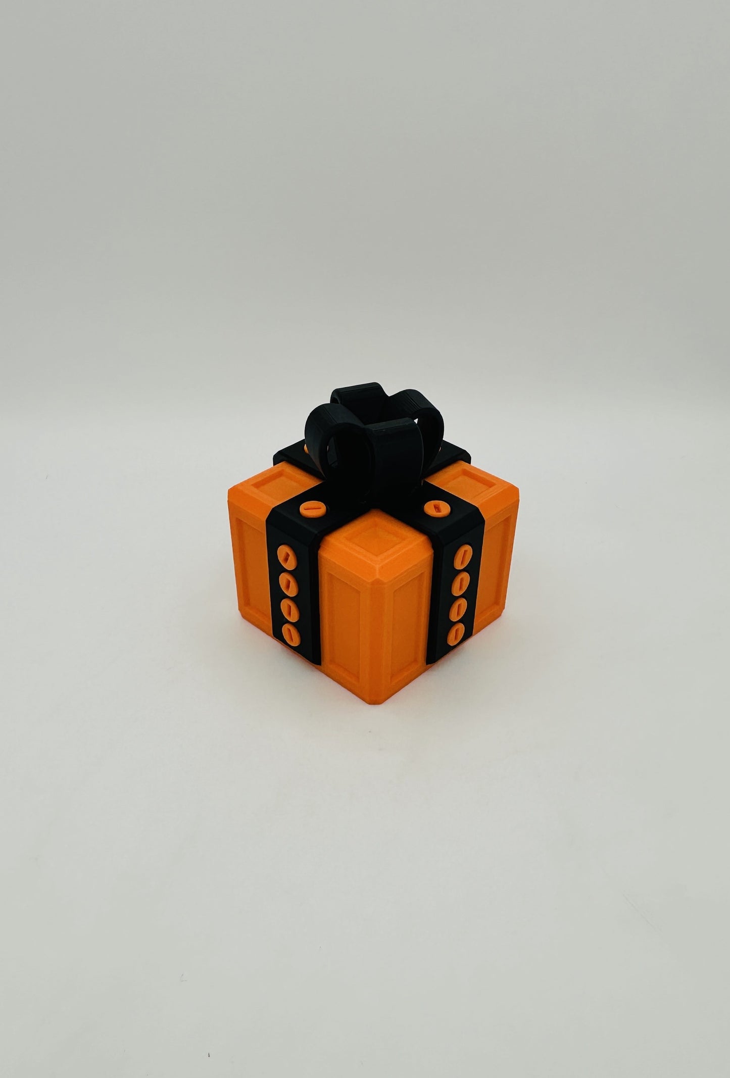 Orange & Black Annoying Gift Box 4x4x3" with 20 bolts + 3 Mini Figures