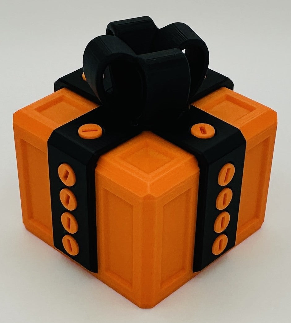 Annoying Gift Box - Multiple Color Combinations - 4x4x3" with 20 bolts + 3 Mini Figures