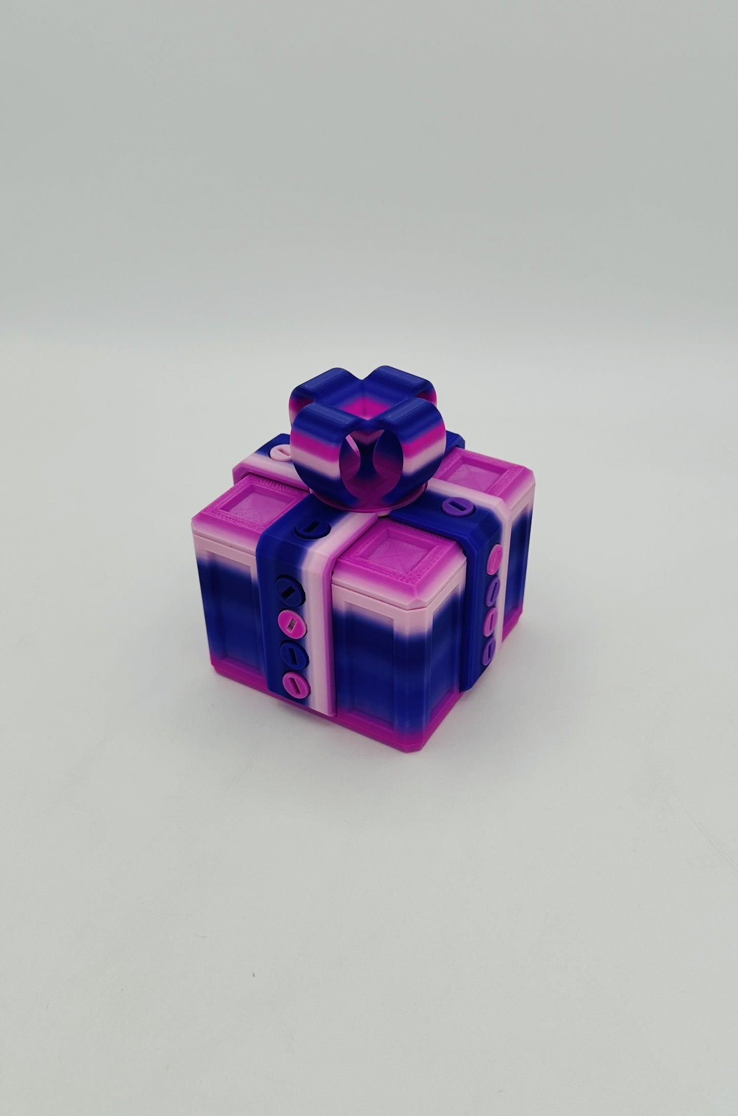 Purple Rainbow Annoying Gift Box 4x4x3" with 20 bolts + 3 Mini Figures