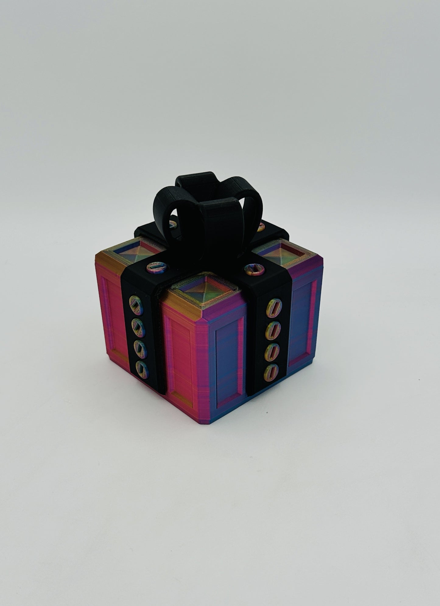 Golden/Purple/Red/Blue (4 tone shimmer) & Black Annoying Gift Box with 20 bolts & 3 Mini Figures