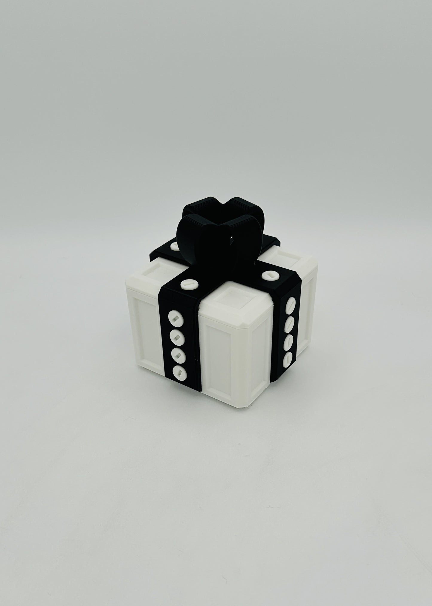 White & Black Annoying Gift Box 4x4x3" with 20 bolts + 3 Mini Figures
