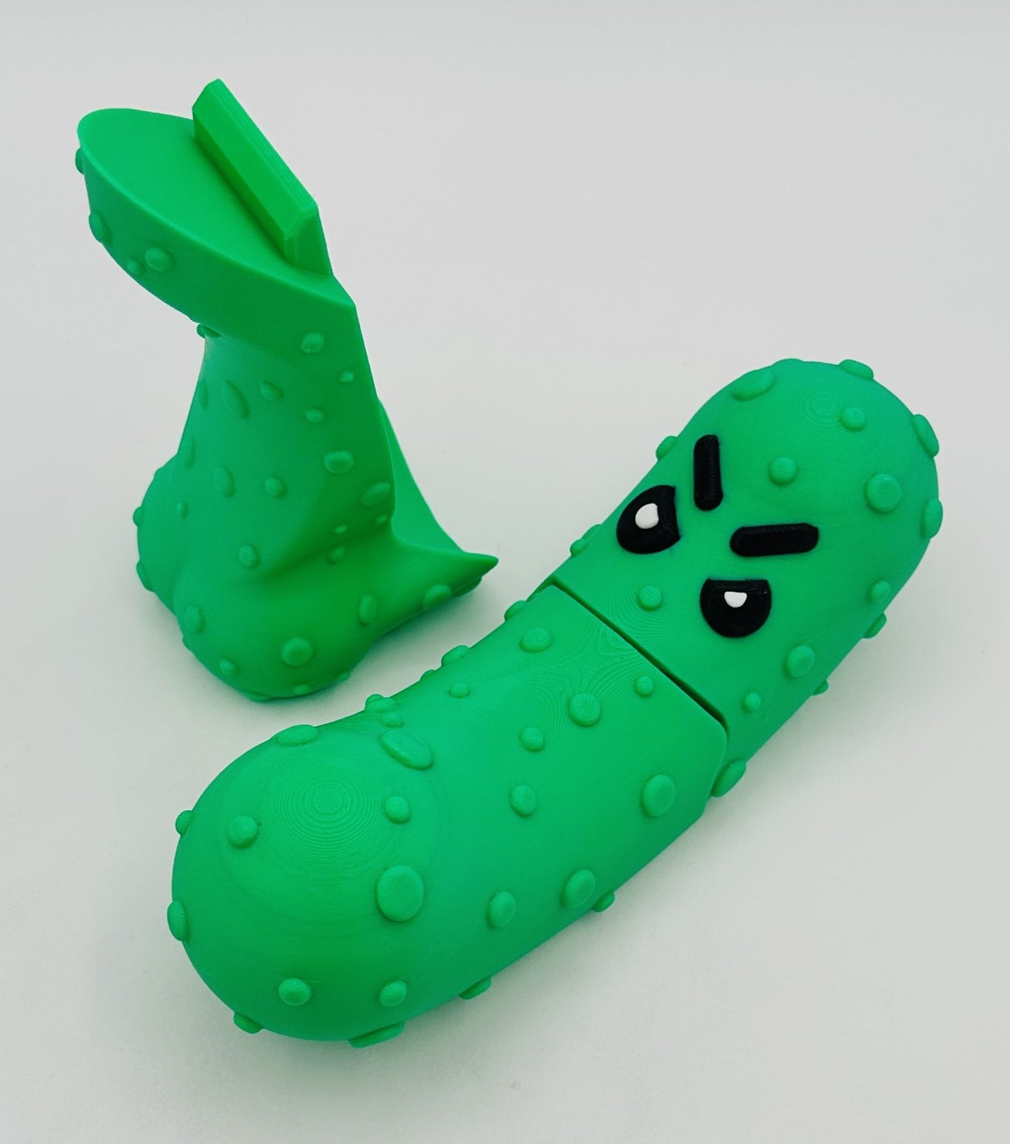 Angry Pickle - 7" Articulated Tickle Pickle with Butt stand