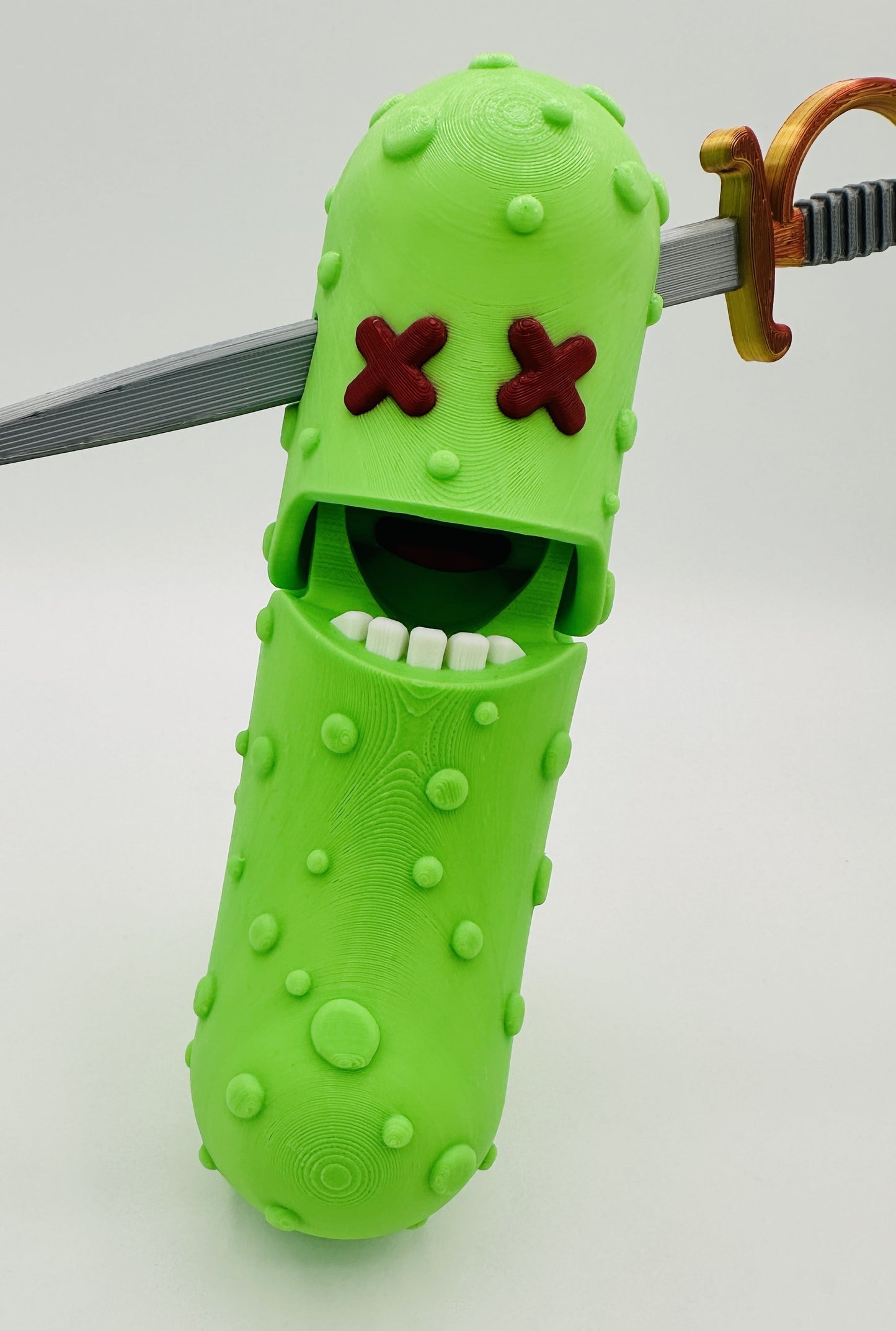 Cocktail Pickle - 7" Articulated Tickle Pickle with Butt stand