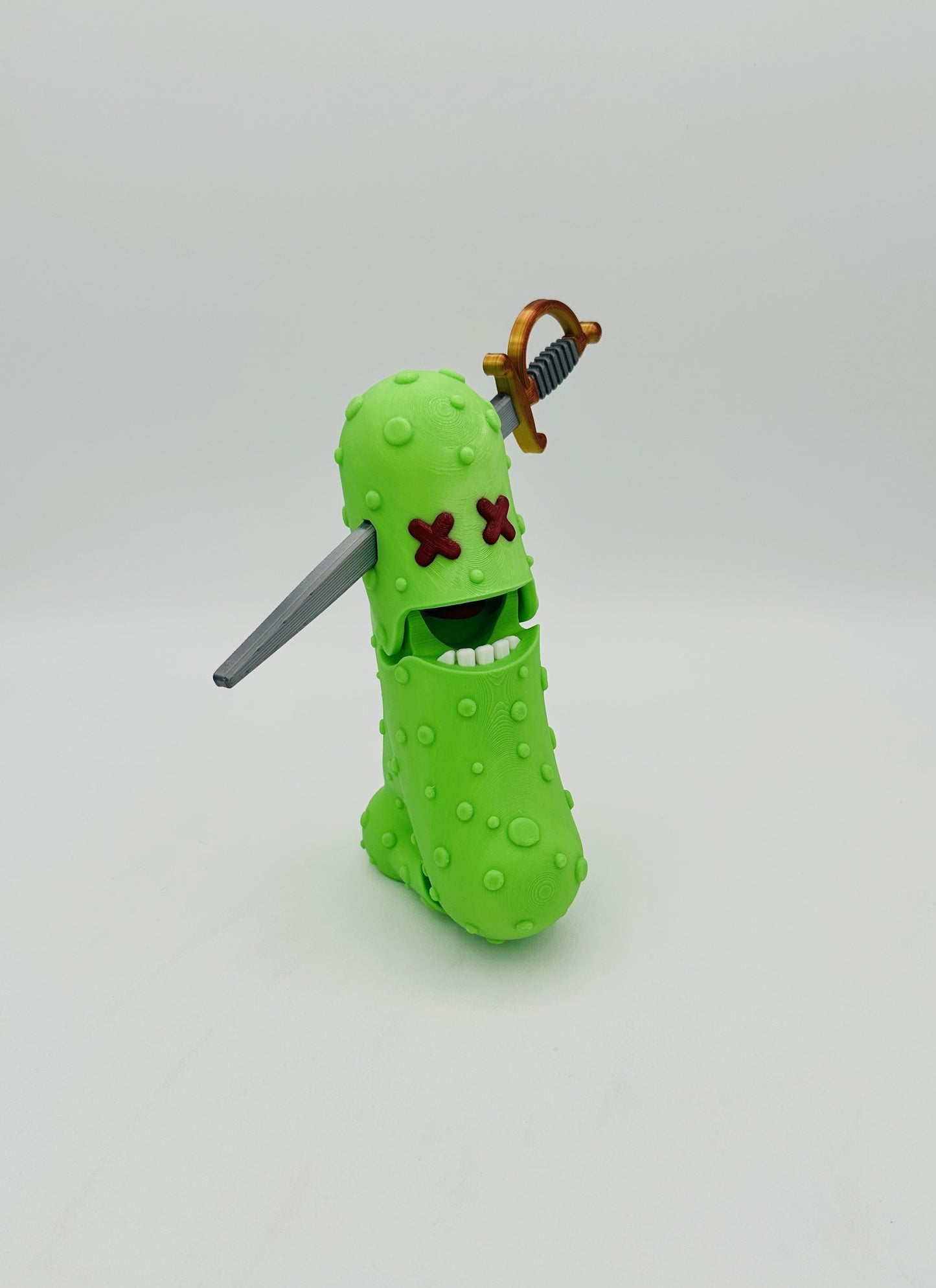 Cocktail Pickle - 7" Articulated Tickle Pickle with Butt stand