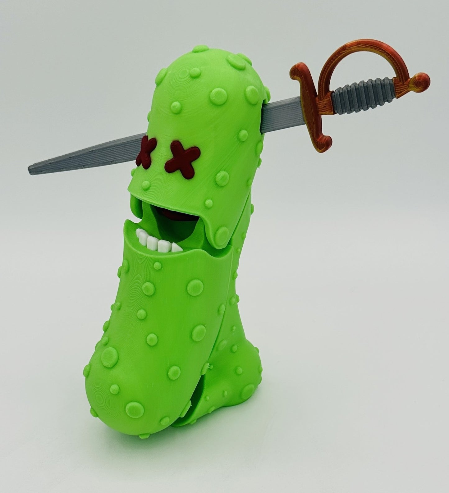 Cocktail Pickle - 7" Articulated Tickle Pickle with Butt stand