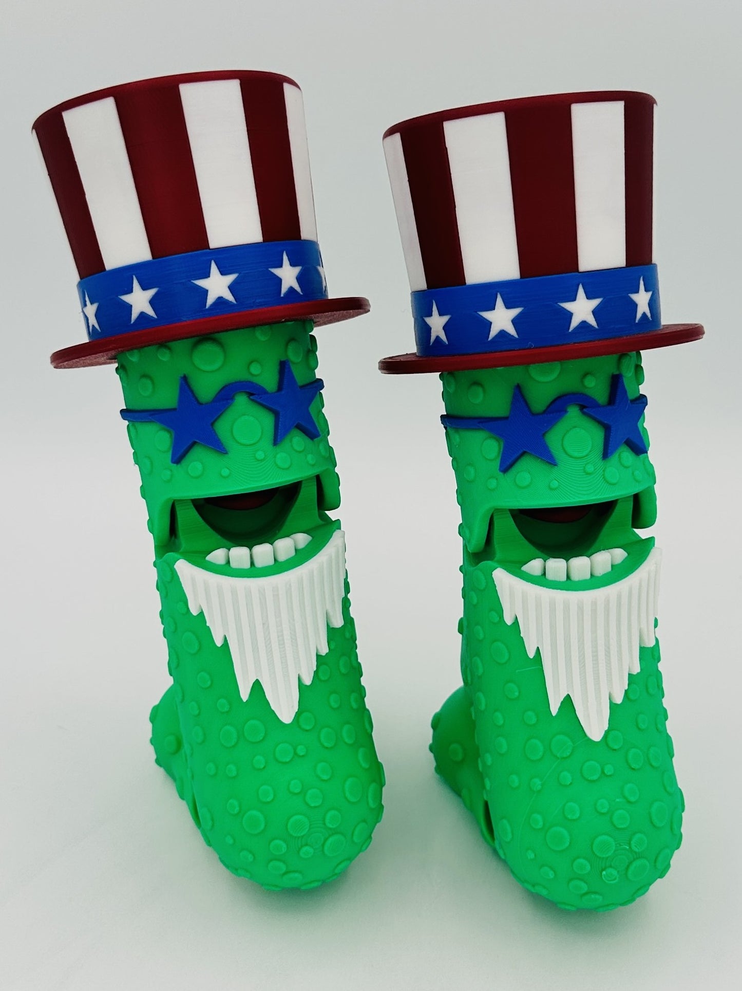Patriotic Pickle - 7" Articulated Tickle Pickle with Butt stand