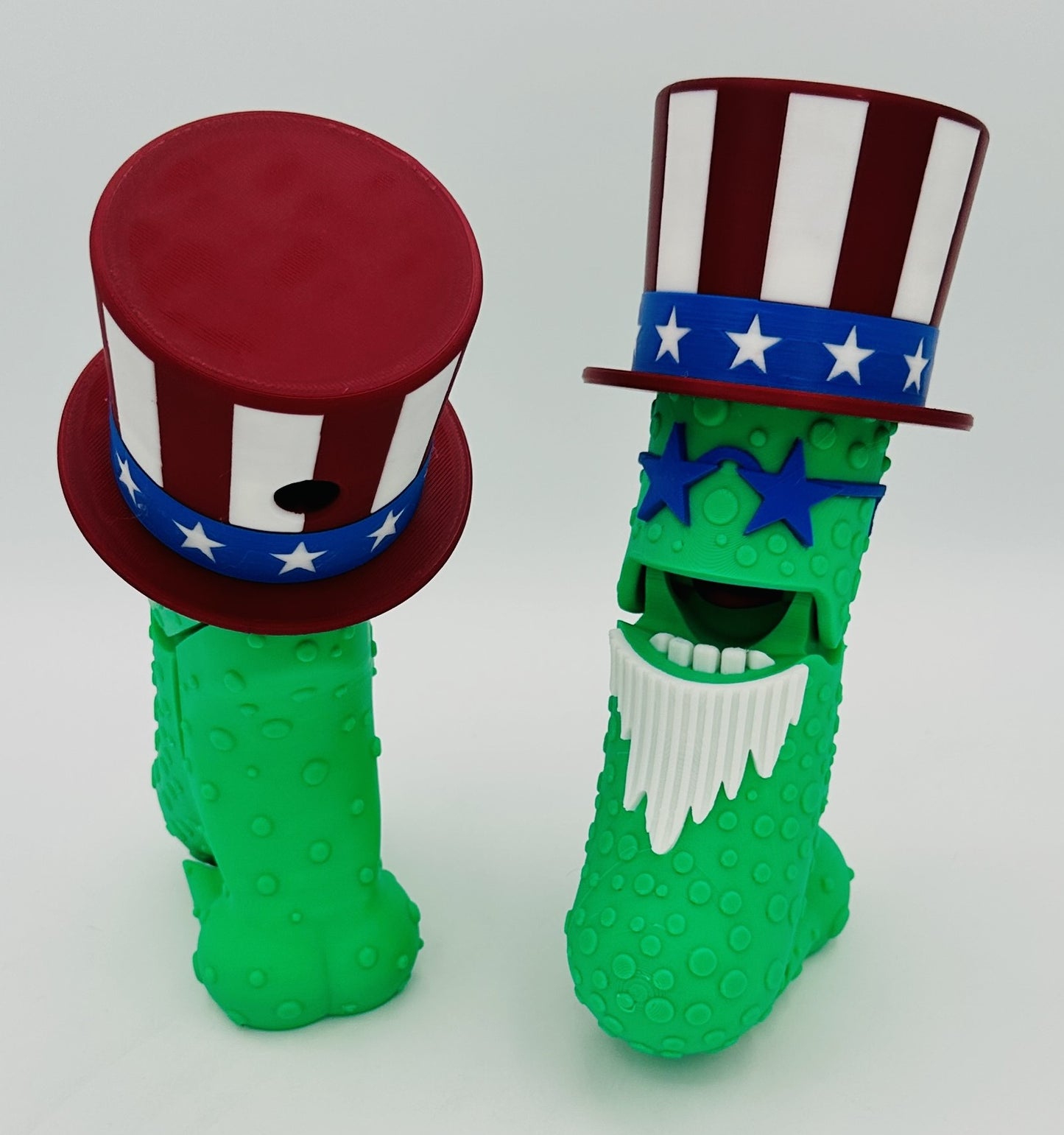 Patriotic Pickle - 7" Articulated Tickle Pickle with Butt stand