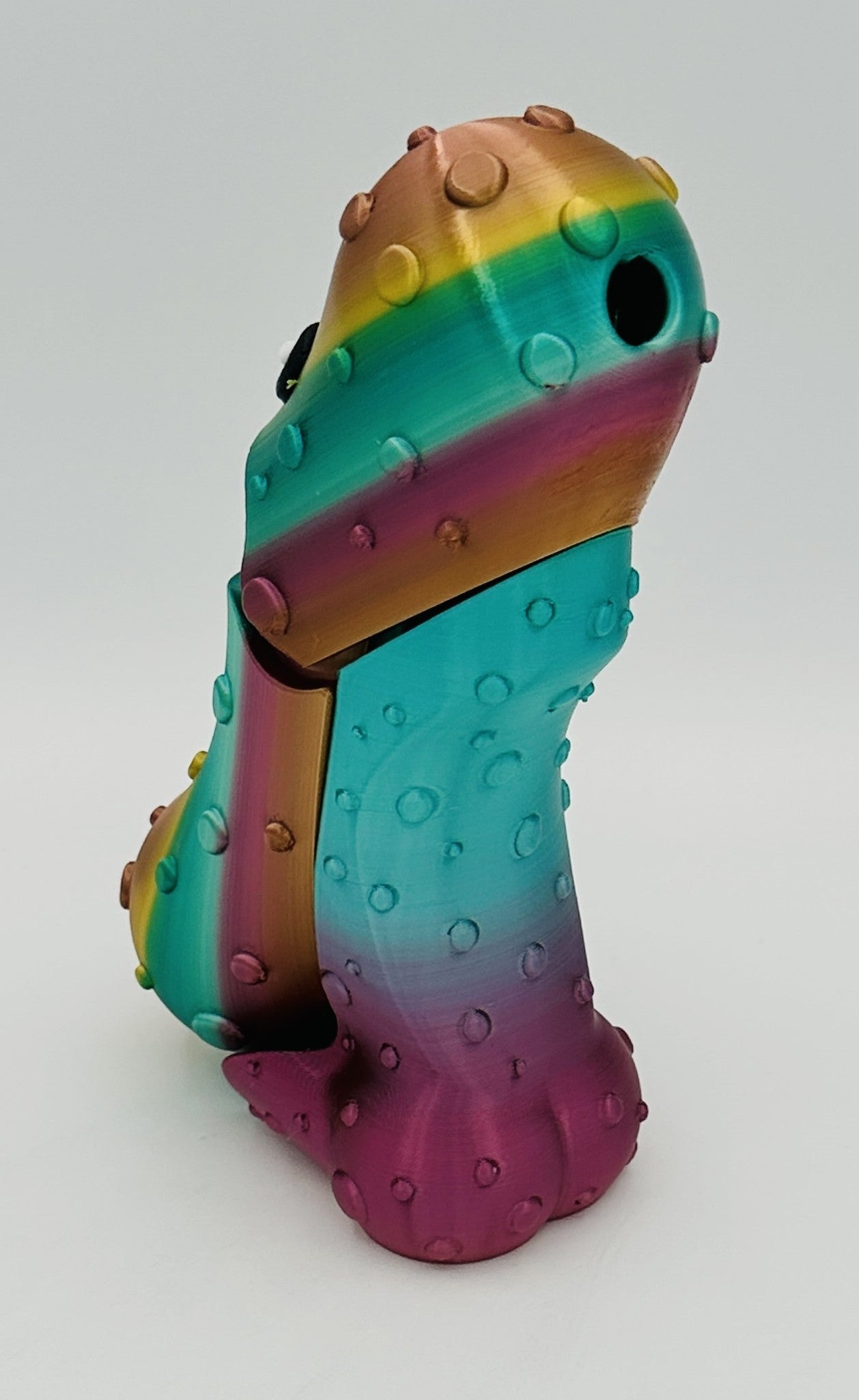 Metallic Rainbow - 7" Articulated Tickle Pickle with Butt stand