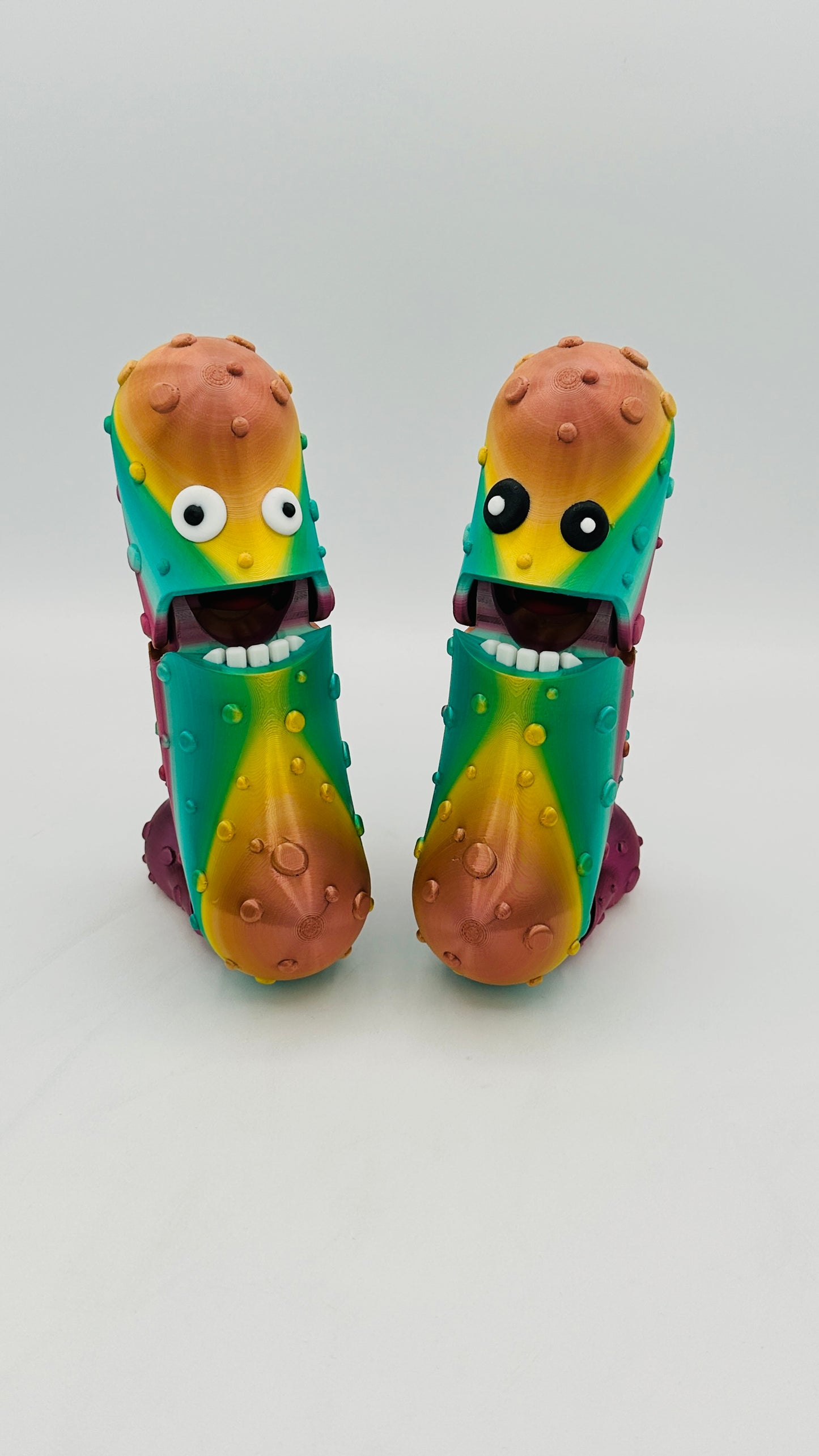 Metallic Rainbow - 7" Articulated Tickle Pickle with Butt stand