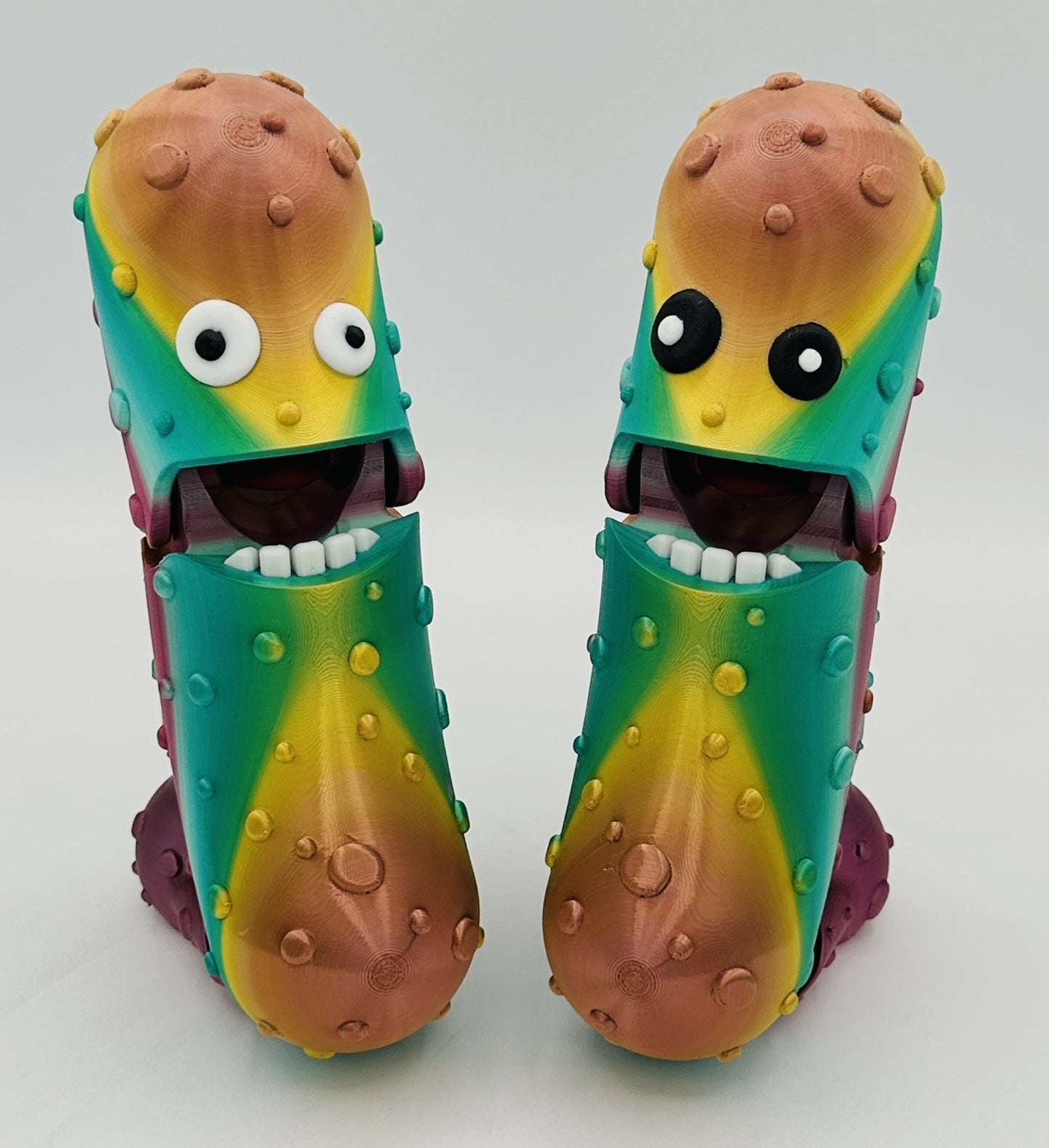Metallic Rainbow - 7" Articulated Tickle Pickle with Butt stand