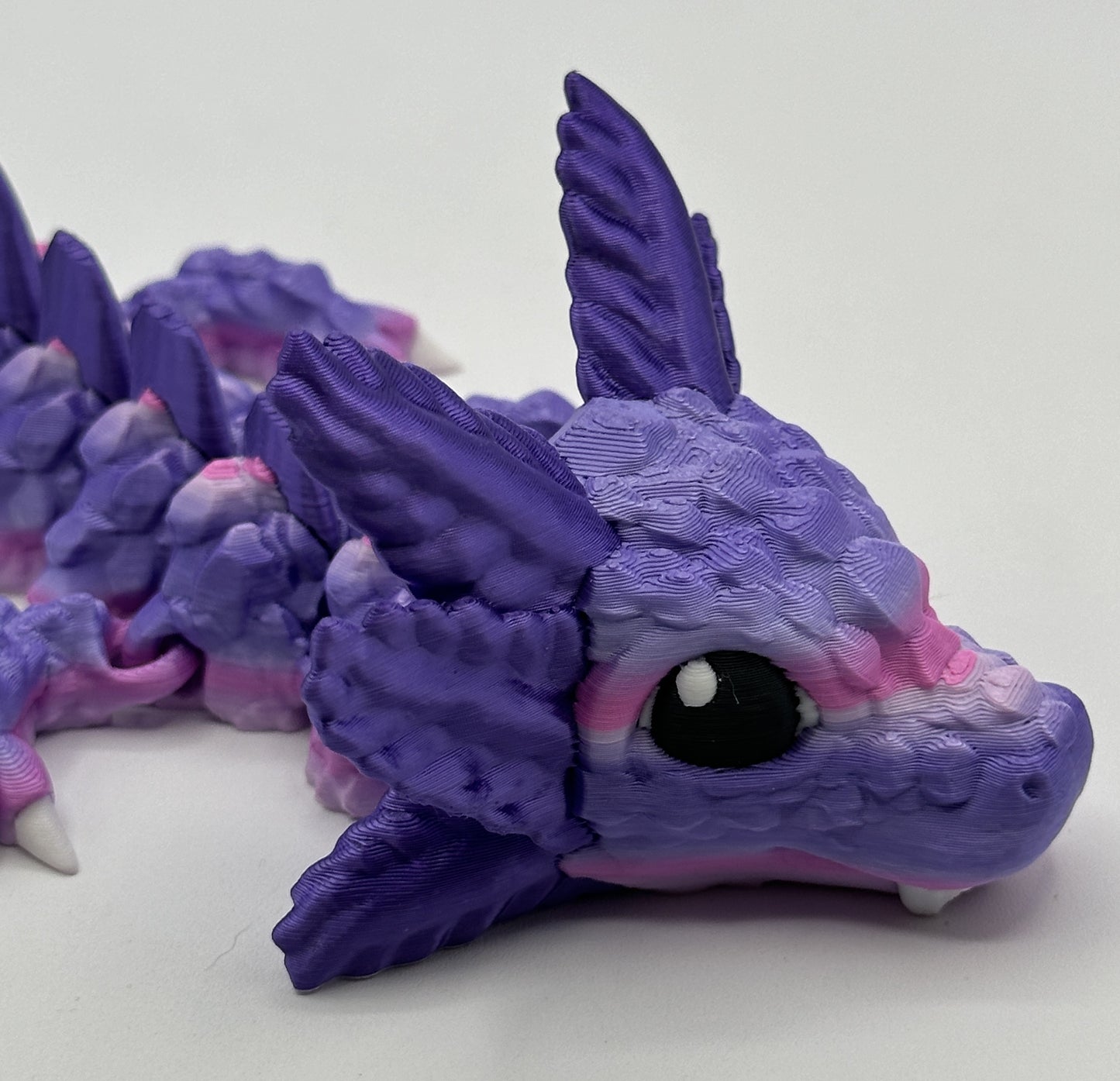 Baby Axolotl Dragon - 11" Purple Rainbow