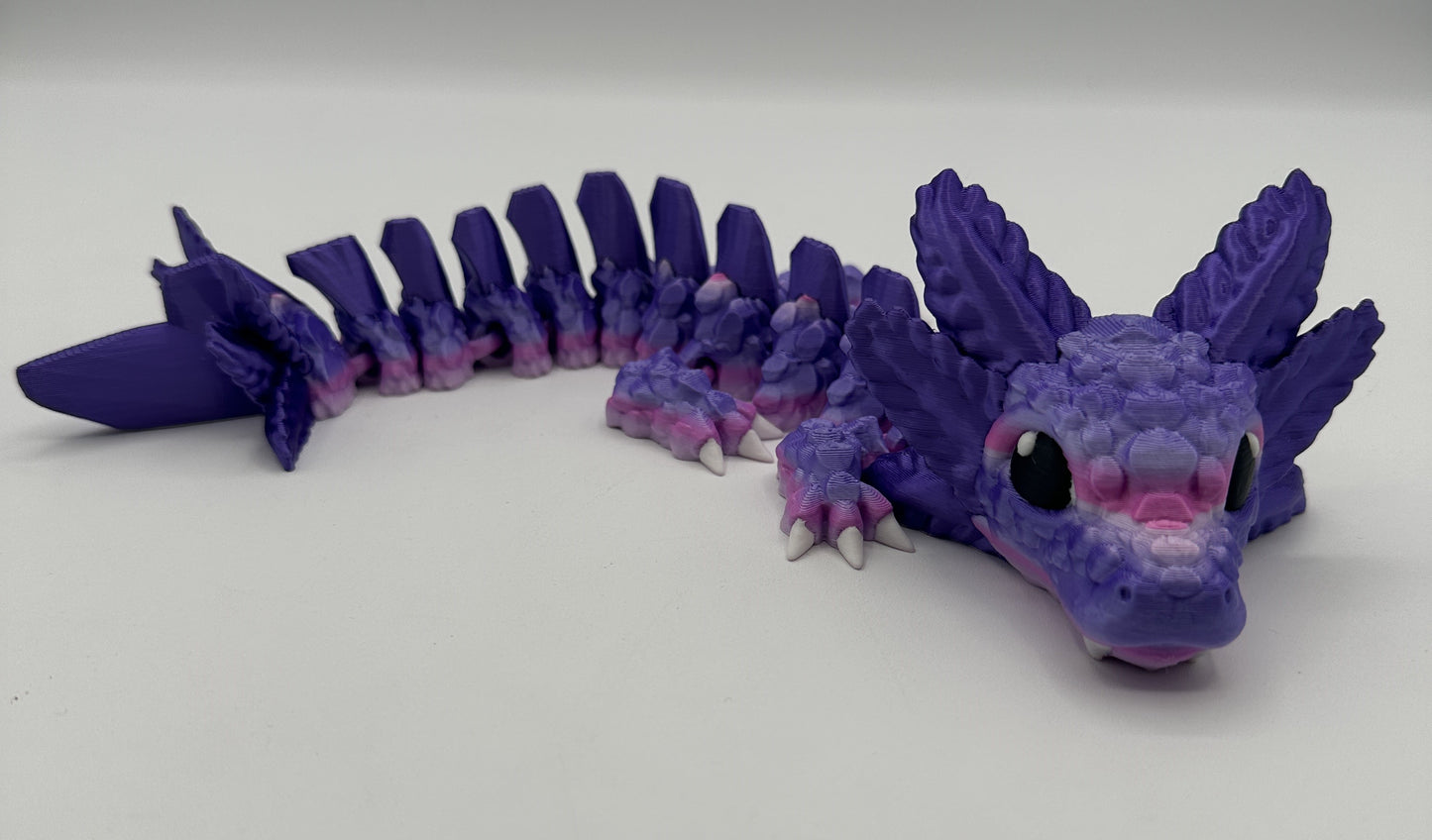 Baby Axolotl Dragon - 11" Purple Rainbow