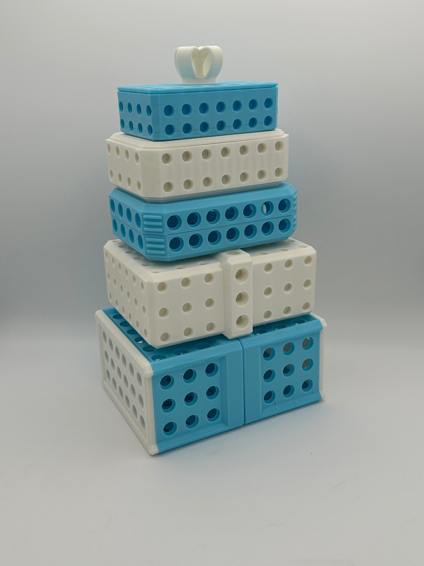Baby Blue & White Extremely Annoying Gift Box with 296 screws