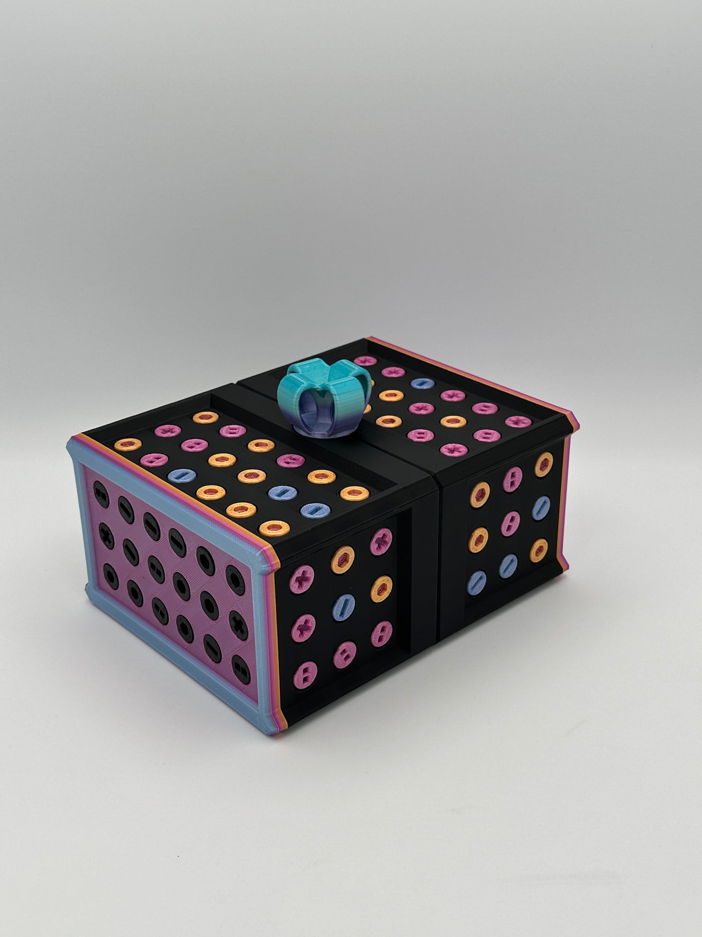 Black & Rainbow Extremely Annoying Gift Box with 296 screws