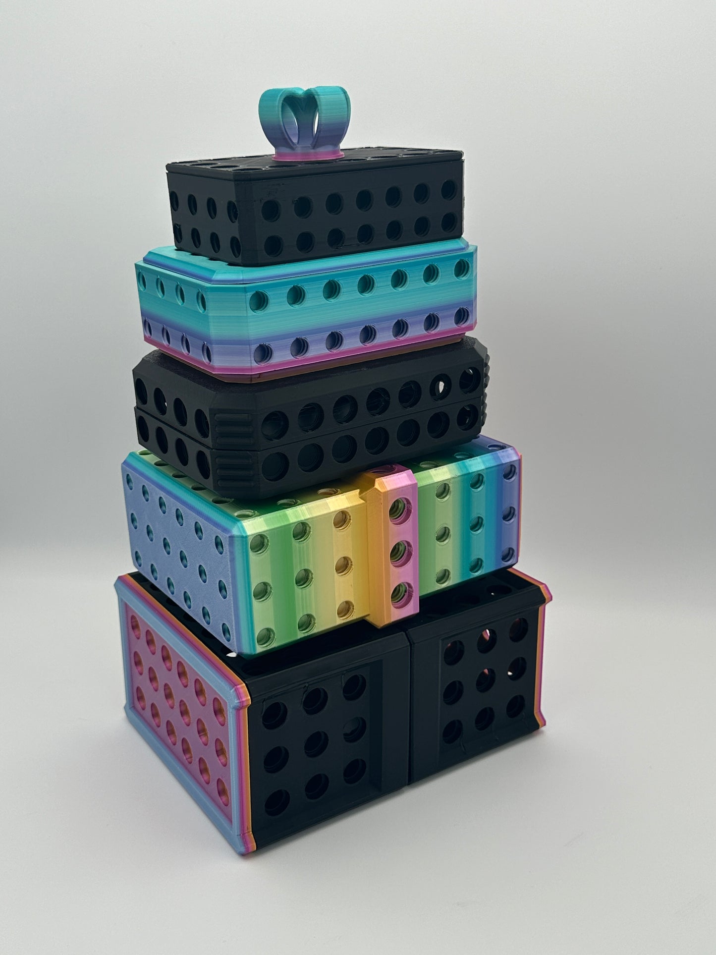 Black & Rainbow Extremely Annoying Gift Box with 296 screws