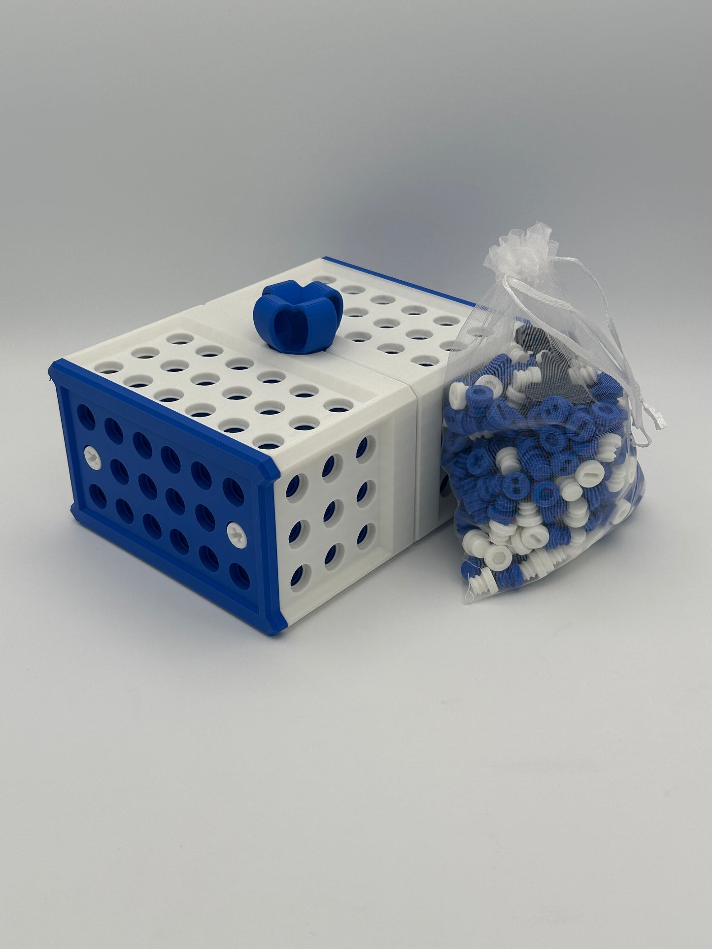 Blue & White Extremely Annoying Gift Box with 296 screws