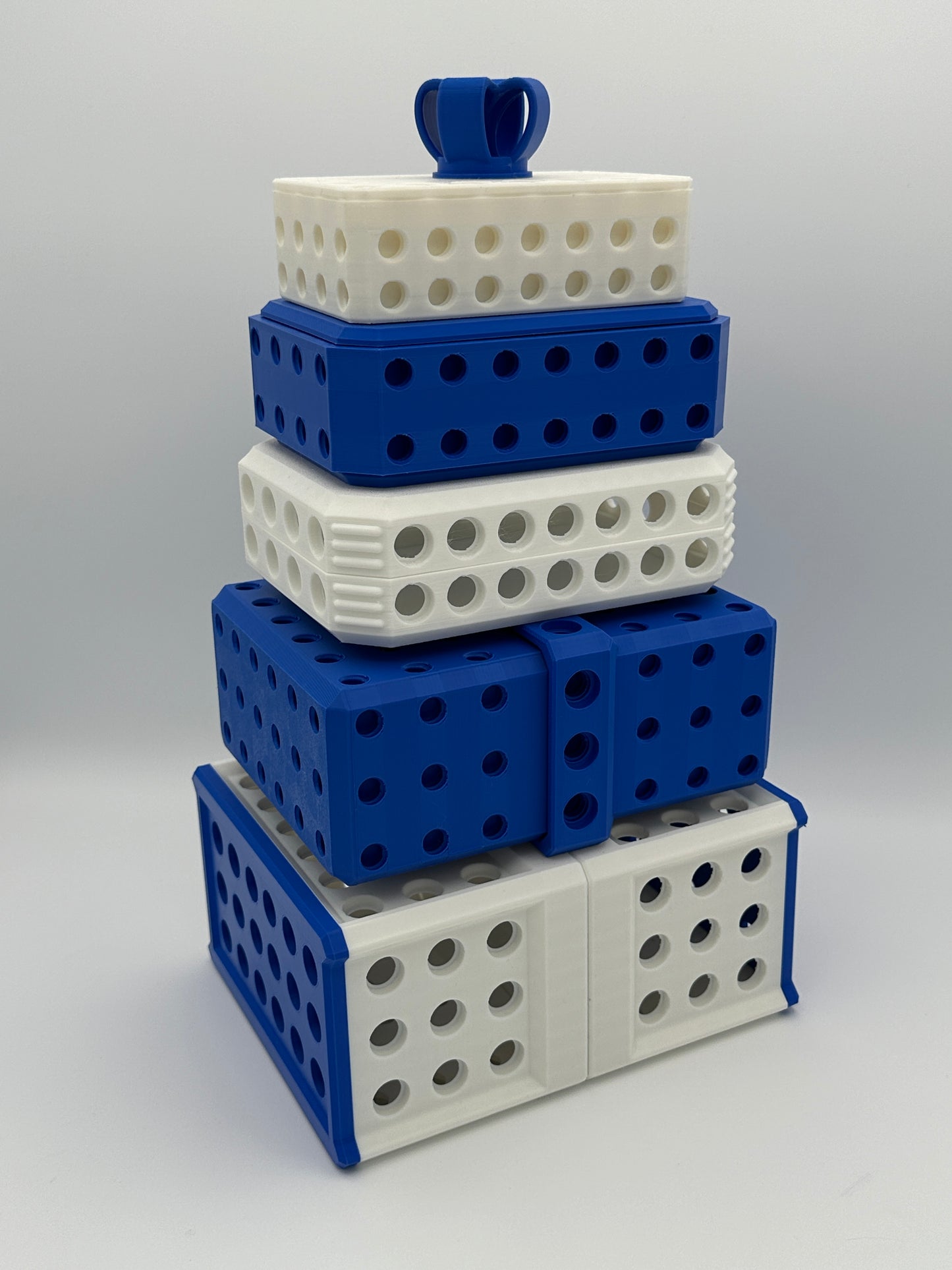 Blue & White Extremely Annoying Gift Box with 296 screws