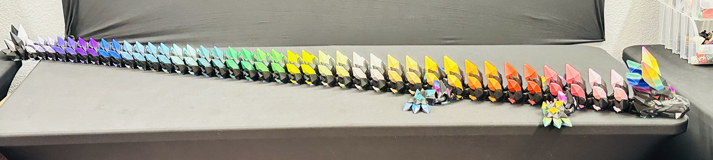 GIANT 80" Rainbow Crystal Dragon