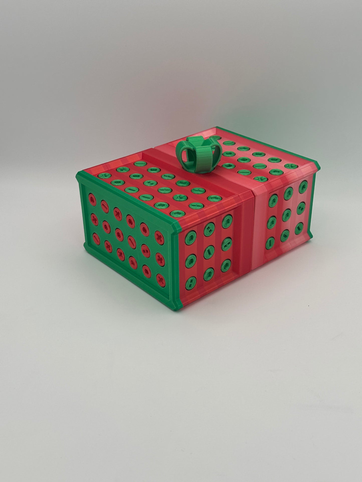 Red & Green Extremely Annoying Gift Box with 296 screws