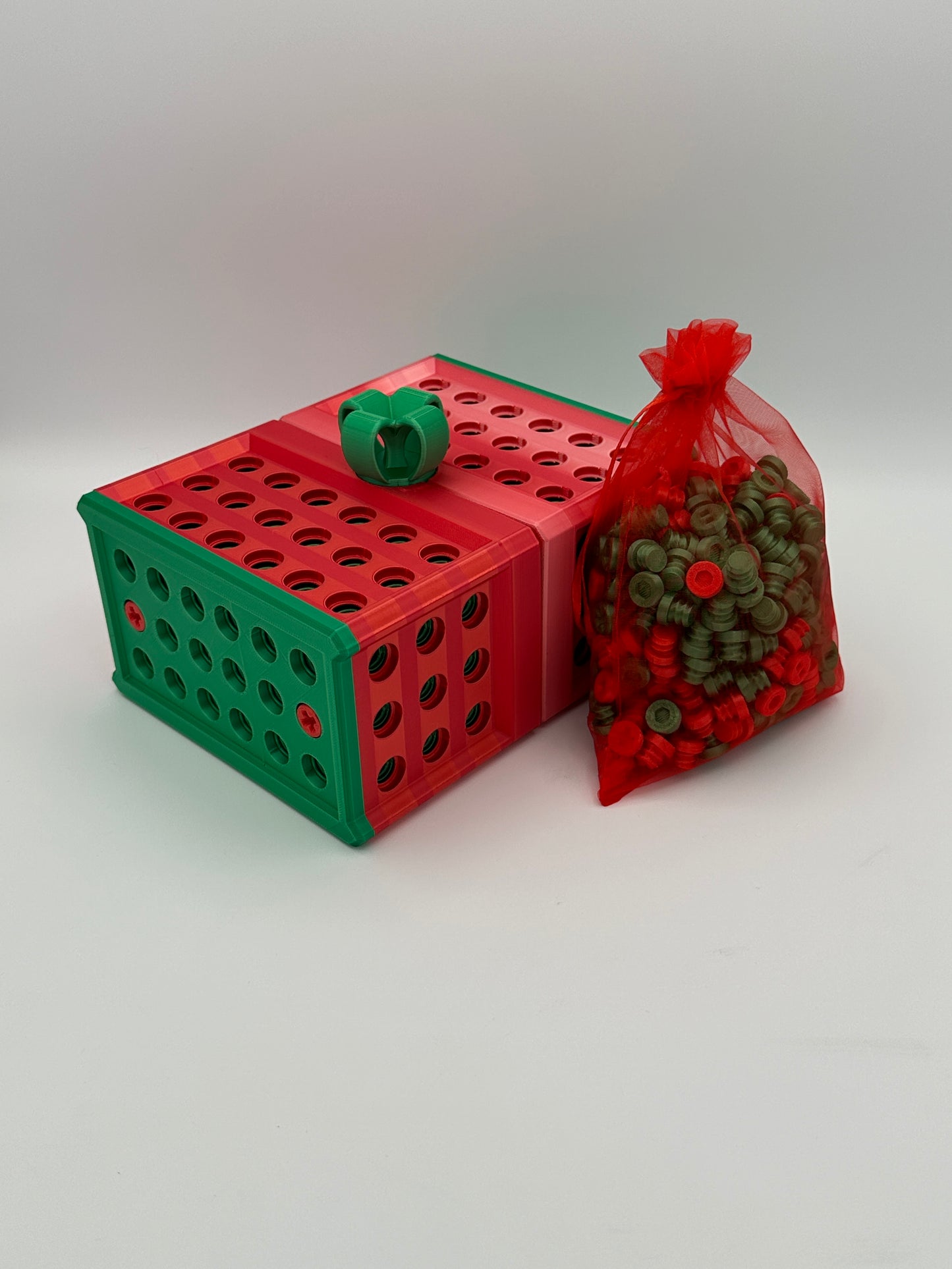 Red & Green Extremely Annoying Gift Box with 296 screws