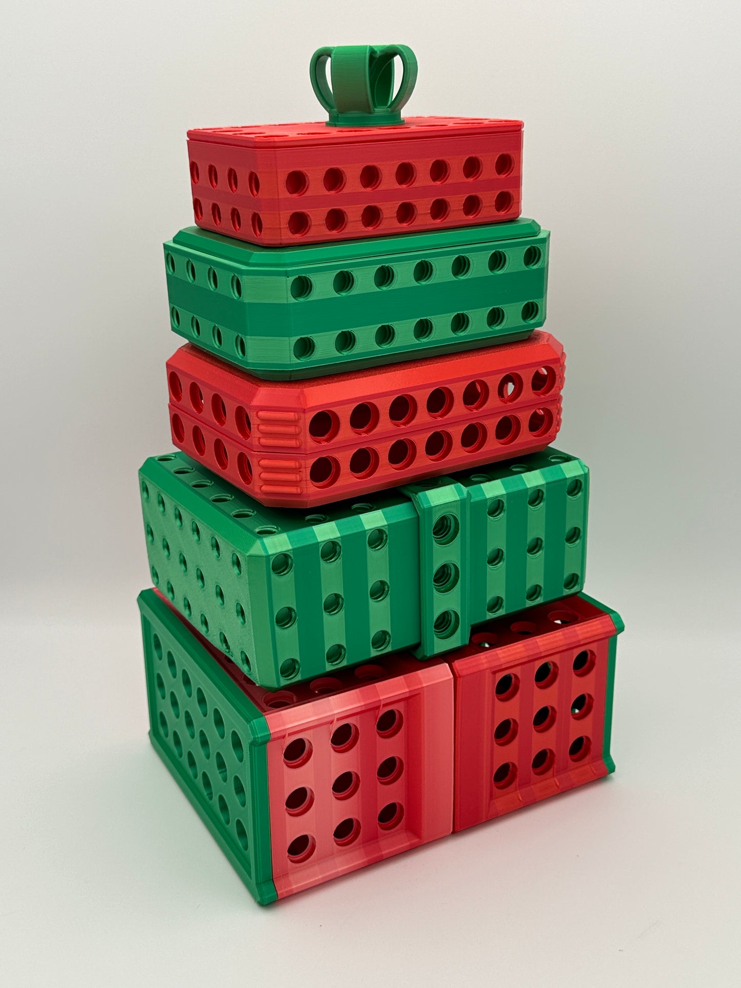 Red & Green Extremely Annoying Gift Box with 296 screws
