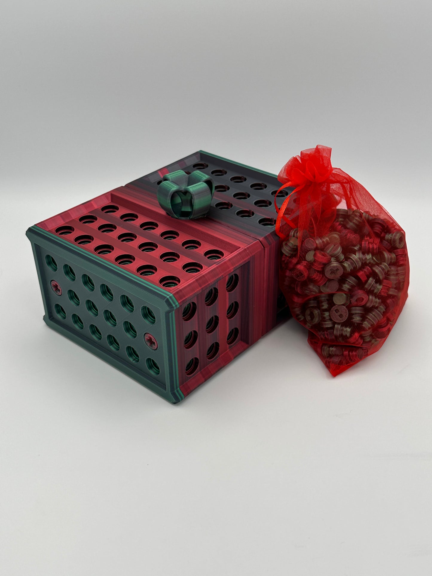 Red/Black & Green/Black Extremely Annoying Gift Box with 296 screws