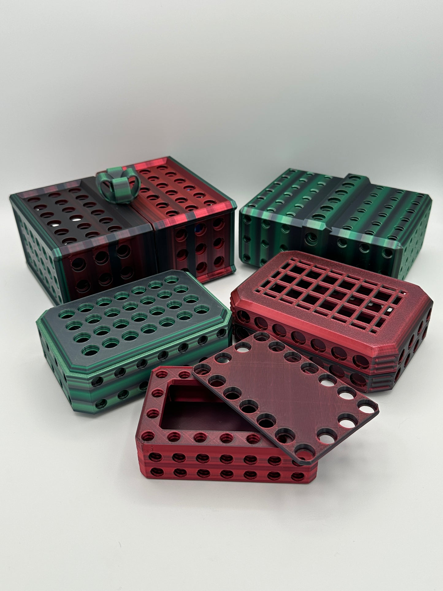 Red/Black & Green/Black Extremely Annoying Gift Box with 296 screws