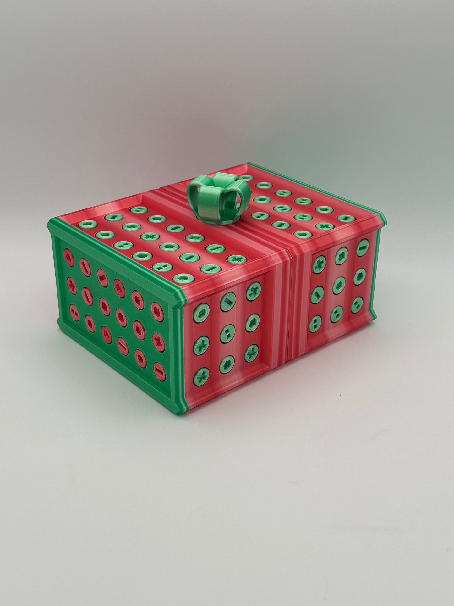 Red/White & Green/White Extremely Annoying Gift Box with 296 screws