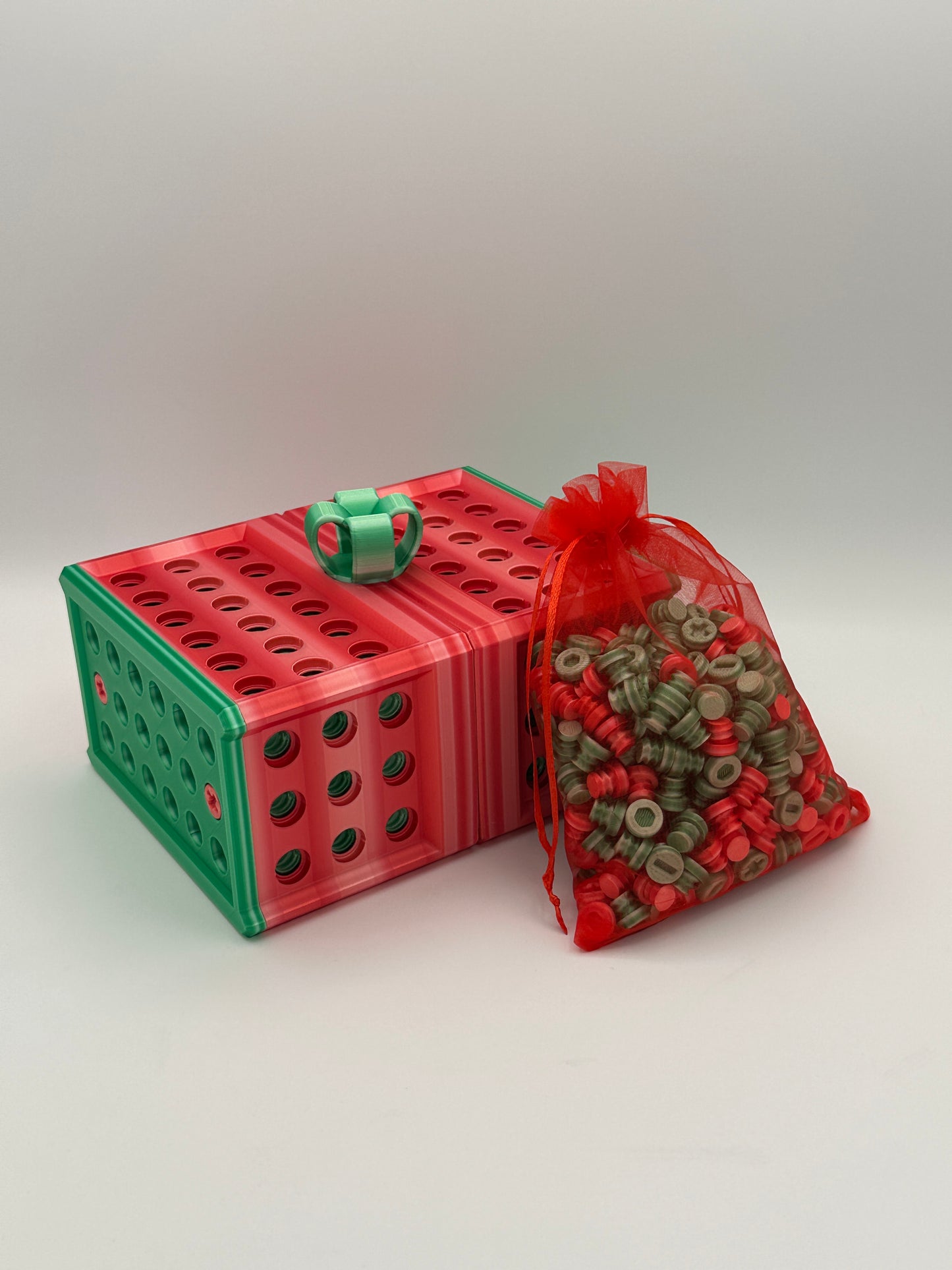 Red/White & Green/White Extremely Annoying Gift Box with 296 screws