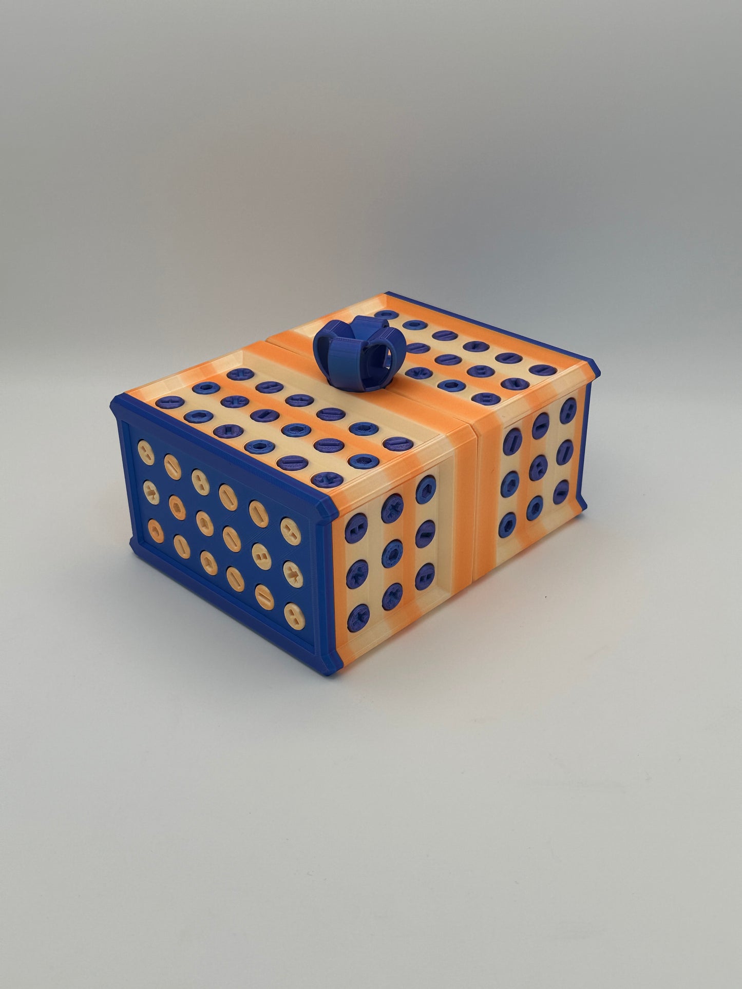 Orange & Blue Extremely Annoying Gift Box with 296 screws