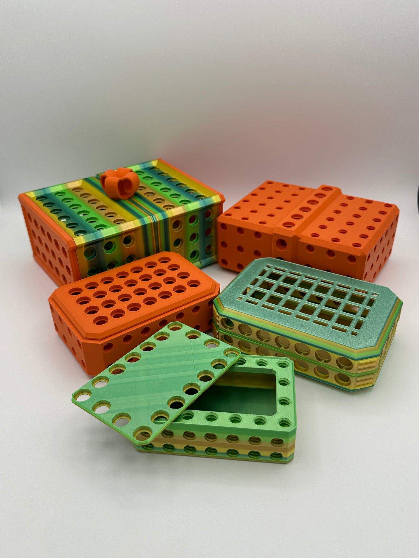 Orange & Green/Yellow Extremely Annoying Gift Box with 296 screws