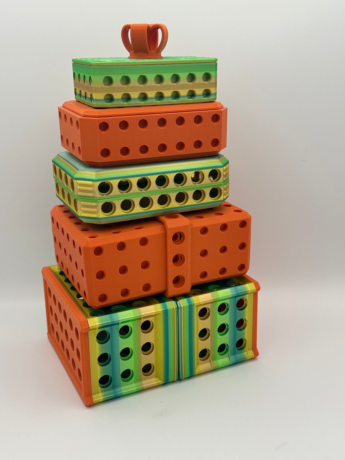 Orange & Green/Yellow Extremely Annoying Gift Box with 296 screws