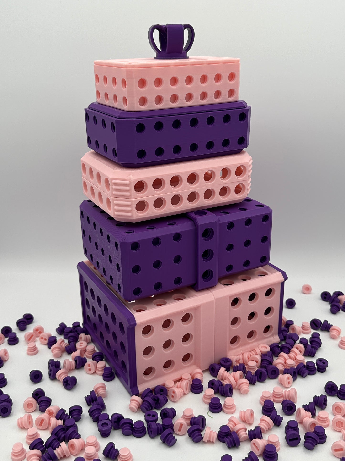 Pink & Purple Extremely Annoying Gift Box with 296 screws