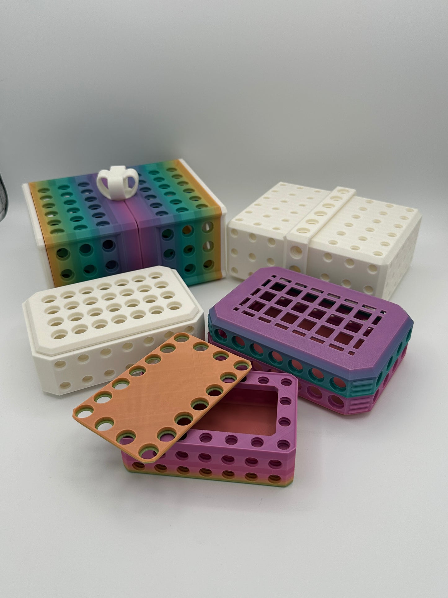 White & Rainbow Extremely Annoying Gift Box with 296 screws