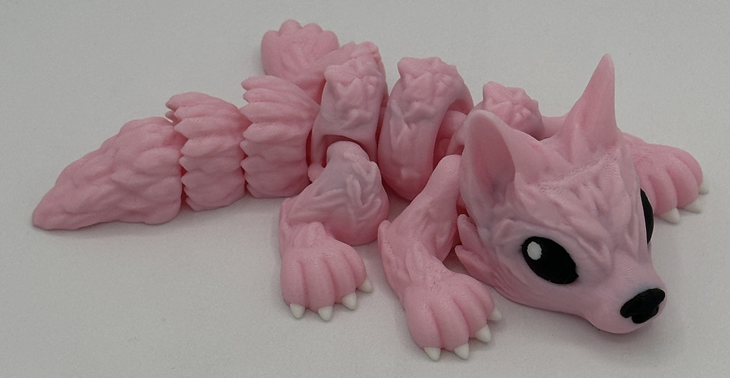Wolf Pup - 6.5" Flexi Articulated Pet - Multiple Colors