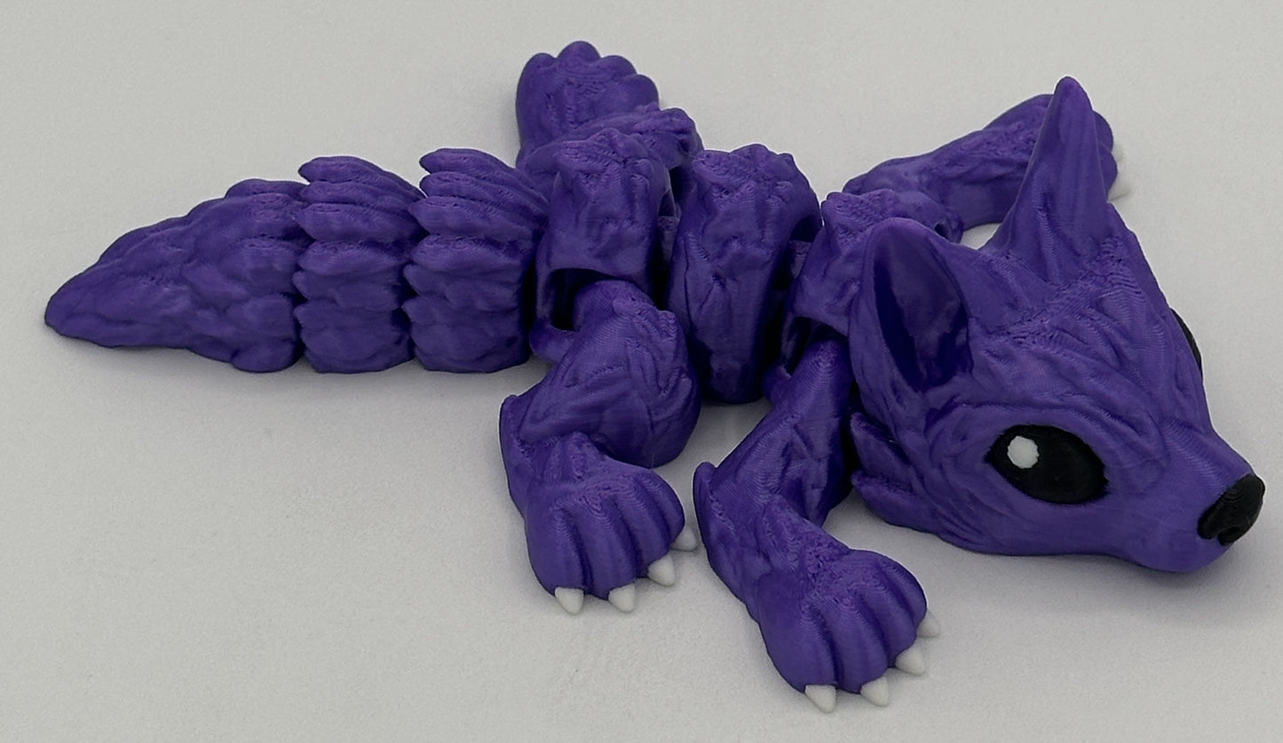 Wolf Pup - 6.5" Flexi Articulated Pet - Multiple Colors