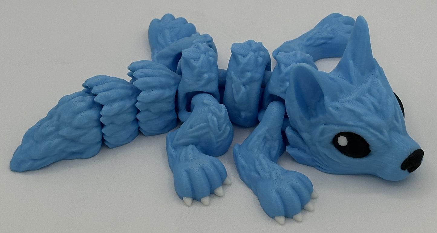 Wolf Pup - 6.5" Flexi Articulated Pet - Multiple Colors