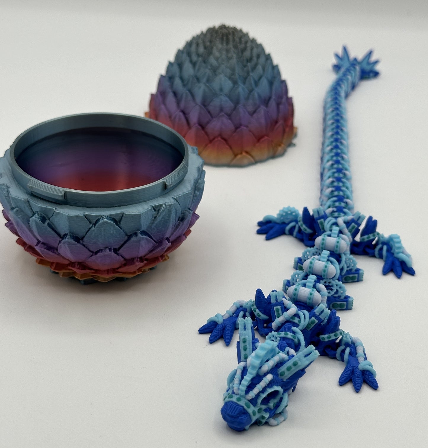 12" Steampunk Dragon w/ Egg - Multiple Colors