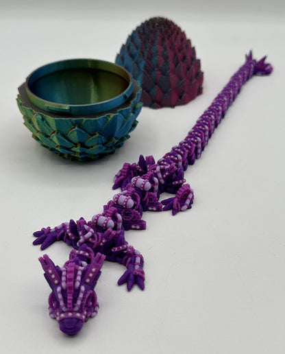 12" Steampunk Dragon w/ Egg - Multiple Colors