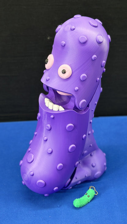 Eggplant - Giant 12" Articulated Tickle Pickle with Butt stand