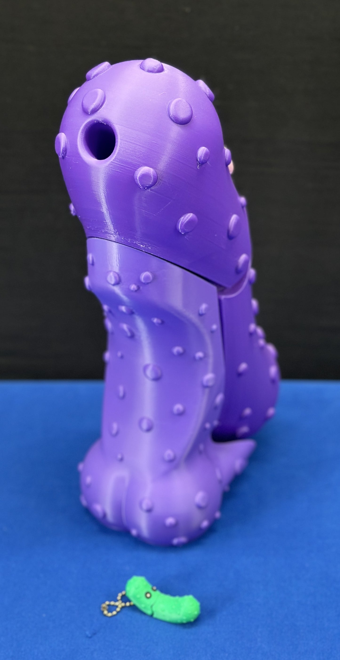 Eggplant - Giant 12" Articulated Tickle Pickle with Butt stand