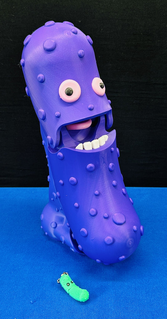 Eggplant - Giant 12" Articulated Tickle Pickle with Butt stand
