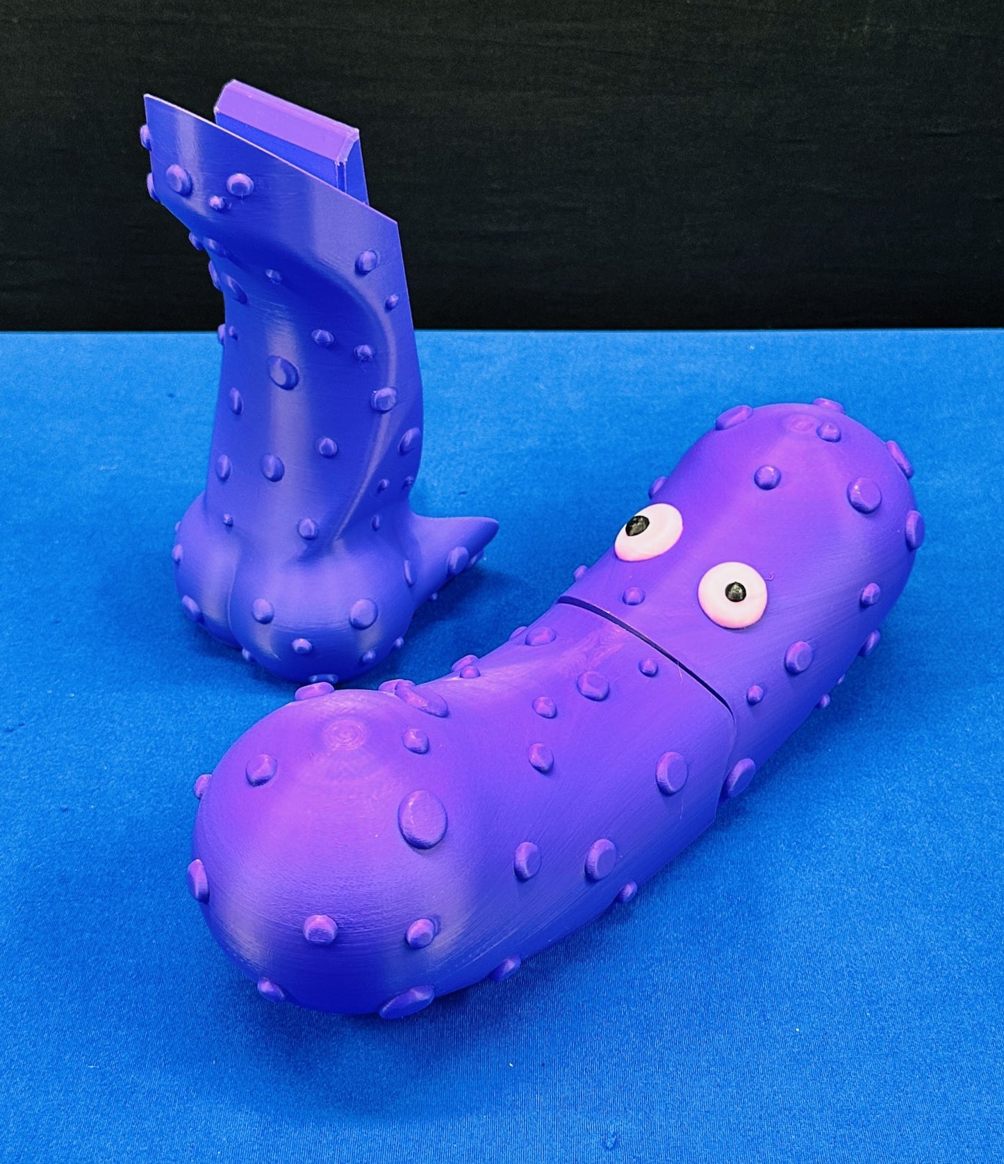 Eggplant - Giant 12" Articulated Tickle Pickle with Butt stand
