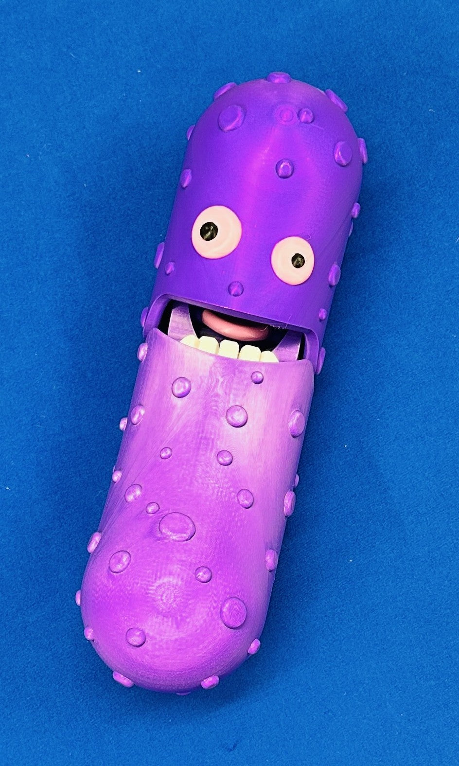 Eggplant - Giant 12" Articulated Tickle Pickle with Butt stand
