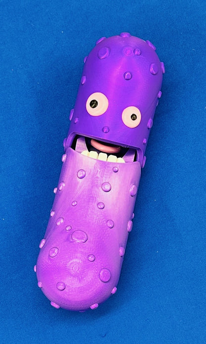 Eggplant - Giant 12" Articulated Tickle Pickle with Butt stand