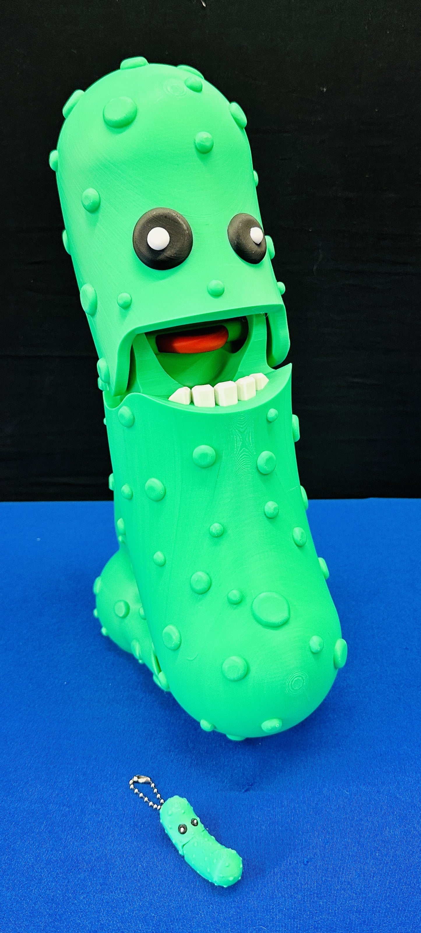 Green - Giant 12" Articulated Tickle Pickle with Butt stand